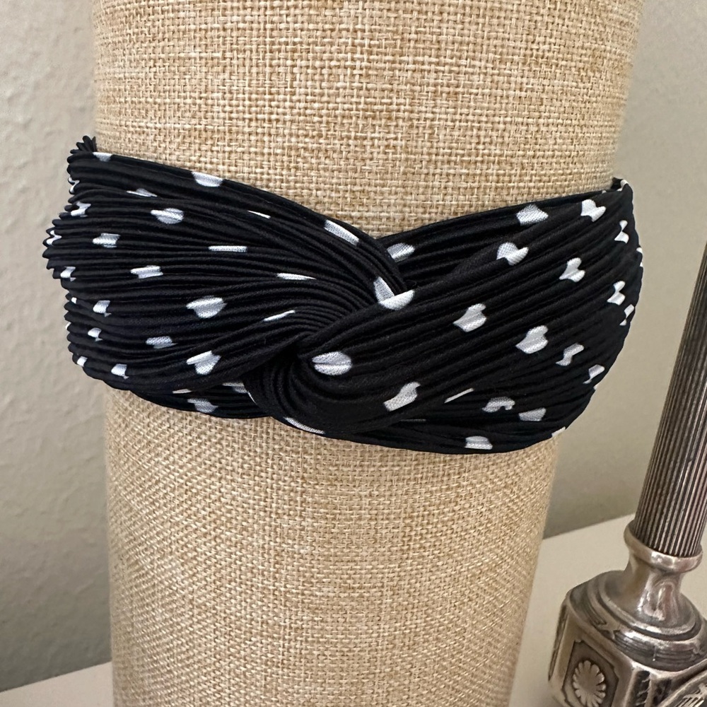 Black and White Polka Dot Headband